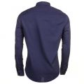 Mens Blue Textured L/s Shirt 61290 by Armani Jeans from Hurleys