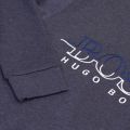 Athleisure Mens Navy Salbo Logo Crew Neck Sweat Top 38759 by BOSS from Hurleys