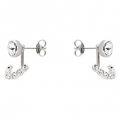 Womens Silver & Clear Crystal Coraline Concentric Crystal Earrings