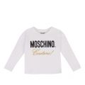 Girls Optical White Couture Logo L/s T Shirt 47316 by Moschino from Hurleys