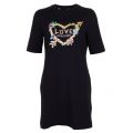 Womens Black Heart Long Tee 72651 by Love Moschino from Hurleys