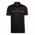 HUGO Mens Black Daxham Jersey Zip S/s Polo Shirt 74163 by HUGO from Hurleys