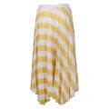 Casual Womens Yellow Trena Stripe Midi Skirt 56862 by BOSS from Hurleys