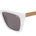 Womens White/Smoke Dont At Me Sunglasses 29005 by Quay Australia from Hurleys