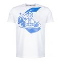 Anglomania Mens White Large Logo Boxy S/s T Shirt 29545 by Vivienne Westwood from Hurleys