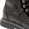 Girls Black Patent Fairy Wings Boots (26-37)