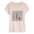 Girls Chalk Pink Iridescent Logo S/s T Shirt 56098 by Calvin Klein from Hurleys