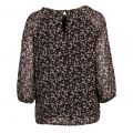 Womens Black Cloud Visioni Floral Blouse 77138 by Vila from Hurleys