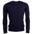 Mens Navy Small Logo Knitted Jumper 11058 by Armani Jeans from Hurleys