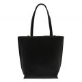 Womens Black Logo Charms Smooth Shopper Bag