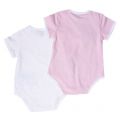 Baby Pink 2 Pack Bodysuits 62534 by Armani Junior from Hurleys