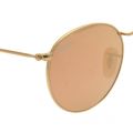 Gold Mirror RB3447 Round Metal Sunglasses 14440 by Ray-Ban from Hurleys