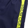 Mens Navy/Lime Dolphin Side Logo Swim Shorts 74416 by BOSS from Hurleys