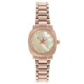 Womens Mother Of Pearl Dial Rose Gold Bracelet Strap Watch