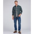 Mens Deep Green Joshua Check L/s Shirt 95581 by Barbour Steve McQueen Collection from Hurleys