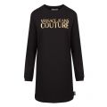 Womens Black/Gold Metallic Logo Sweater Dress 49076 by Versace Jeans Couture from Hurleys