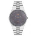 Womens Grey Dial Silver Crysty Watch