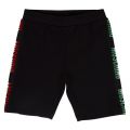 Boys Black Logo Tape Sweat Shorts 36099 by Moschino from Hurleys