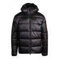 Mens Black/Gold Heavy Quilted Hooded Jacket 78188 by EA7 from Hurleys