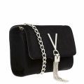 Womens Black Velvet Marilyn Tassel Small Crossbody Bag 37558 by Valentino from Hurleys