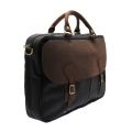 Mens Navy Wax Leather Briefcase 93704 by Barbour from Hurleys