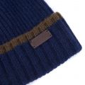 Mens Navy Cromer Beanie & Scarf Set 79381 by Barbour from Hurleys