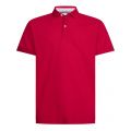 Mens Primary Red Insert Regular Fit S/s Polo Shirt 58059 by Tommy Hilfiger from Hurleys