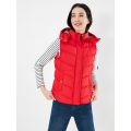 Womens Red Corsham Padded Hooded Gilet 105382 by Joules from Hurleys