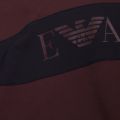 Mens Burgundy Colourblock Hooded Sweat Top 48069 by Emporio Armani Bodywear from Hurleys