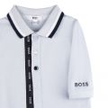 Baby Pale Blue Logo Trim Babygrow 104627 by BOSS from Hurleys