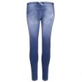 Womens Blue Crinkle Mid Rise Skinny Jeans 26105 by Freddy from Hurleys