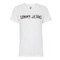 Womens Classic White Floral Logo S/s T Shirt 50235 by Tommy Jeans from Hurleys