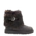 UGG®Girls Black Ellee Leather Boots