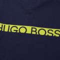 Mens Navy/Lime Logo Stripe Slim Fit Beach S/s T Shirt 74376 by BOSS from Hurleys