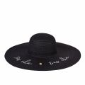 Womens Black Tres Chic Straw Hat 89470 by Katie Loxton from Hurleys