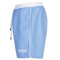 Mens Light Blue Starfish Contrast Swim Shorts 23522 by BOSS from Hurleys