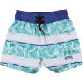 Boys Turquoise Palm Leaf Swim Shorts 19701 by BOSS from Hurleys