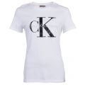 Womens White Shrunken True Icon S/s T Shirt 10240 by Calvin Klein from Hurleys