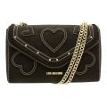 Womens Black Heart Trim Shoulder Bag 10413 by Love Moschino from Hurleys