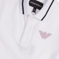 Boys White Logo Tipped S/s Polo Shirt 27981 by Emporio Armani from Hurleys