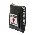 Womens Black Branded Shiny Small Purse 82246 by Love Moschino from Hurleys