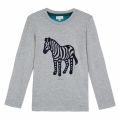 Boys Grey Vazo Zebra L/s T Shirt 45904 by Paul Smith Junior from Hurleys