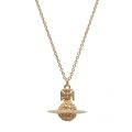 Womens Gold/Light Peach Lena Small Orb Pendant Necklace 47225 by Vivienne Westwood from Hurleys