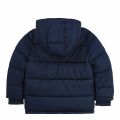 Boys Navy Branded Hooded Padded Jacket 75632 by BOSS from Hurleys