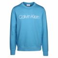 Mens Norse Blue Branded Chest Crew Sweat Top 38910 by Calvin Klein from Hurleys