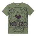 Boys Light Khaki Fantastic Tiger S/s T Shirt 30833 by Kenzo from Hurleys