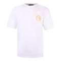 Versace Jeans Couture T Shirt Mens White Embroidered Emblem S/s | Hurleys