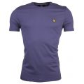 Mens Washed Grey Plain Pick Stitch S/s Tee Shirt 10820 by Lyle & Scott from Hurleys