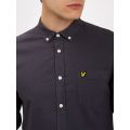 Mens Washed Grey Garment Dye Oxford L/s Shirt 10788 by Lyle & Scott from Hurleys