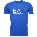 Mens Blue Training Graphic Big Logo S/s Tee Shirt